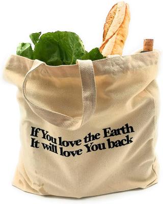 China Professional Eco-Friendly 12oz 100% Organic Cotton Reusable Shopping Bag for sale