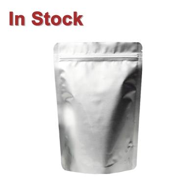 China Moisture Proof In Stock And Custom Silver Color Food Packaging Stand Up Aluminum Foil Pouches Bags With Resealable Zipper for sale