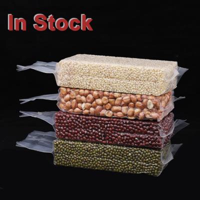 China Moisture Proof In Stock And Custom Heavy Duty Clear Food Grade Side Gusset Cube Brick Shape Tapioca Pearls Rice Packaging Vacuum Bag for sale