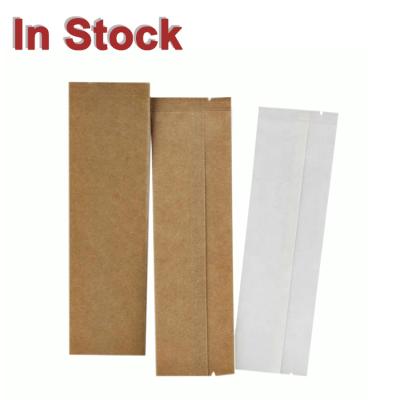 China Moisture proof in stock and custom metallized white brown kraft paper aluminum foil heat seal powder sugar stick packets individual bag for sale