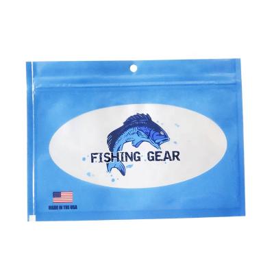 China Custom Recyclable Soft Plastic Bait Pouch Lure Packing Trolling Fishing Tackle Bag for sale