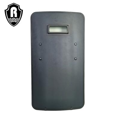 China Portable & nice view & 900*500*6.5mm NIJ III Bulletproof Shield High Quality Police Protective Ballistic Shield Portable Lightweight PE for sale