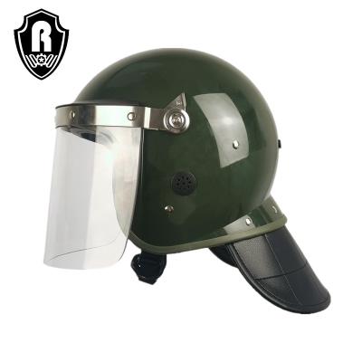 China ABS Roewe Police Equipment Full Protection Anti Riot Helmet With Goggle With PC Sun Visor for sale