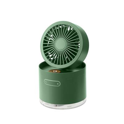 China Humidification 2 in 1 Mini Humidifier USB Rechargeable Foldable Electric Mist Fan 400ml Water Spray Fan for sale