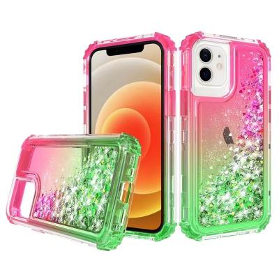 China Glitter Shockproof Liquid Silver Quicksand Mobile Phone Case Electroplating Back Cover Device For iPhone 13 14 pro max for sale