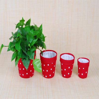 China Cute Christmas Jute Burlap Plant pot cover   Flower Pots WY18-75/81/82 for sale