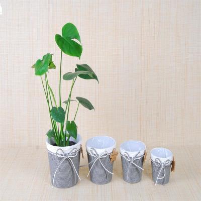 China CLASSIC ECO-Friendly Indoor Decoration Paper Handmade Flower  Plant pots WY17-127 for sale