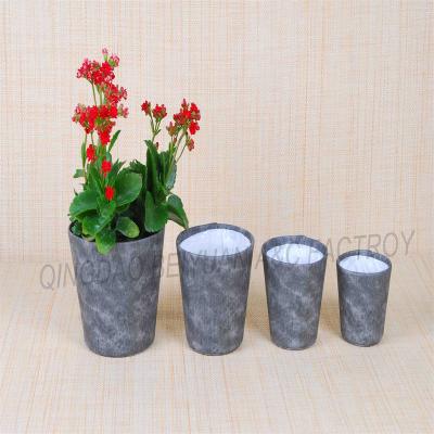 China CLASSIC New Style  Plastic  PU Waterproof  Indoor  Home Decoration Plant Flower Pot Cover WY18-17 for sale