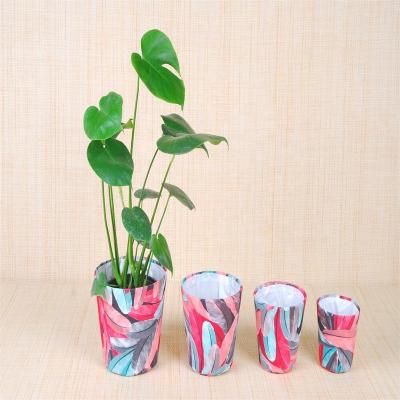 China CLASSIC PU Colorful Indoor Decoration Plant Flower Pot Cover WY18-23 for sale