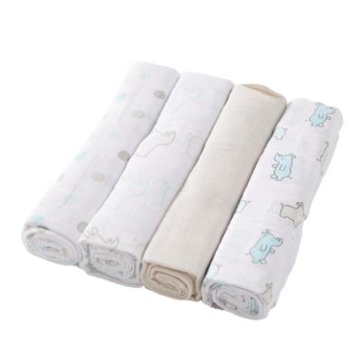 China PORTABLE Hot Selling High Quality 4pk Muslin Blankets Rhino With Accept Customized Logo for sale