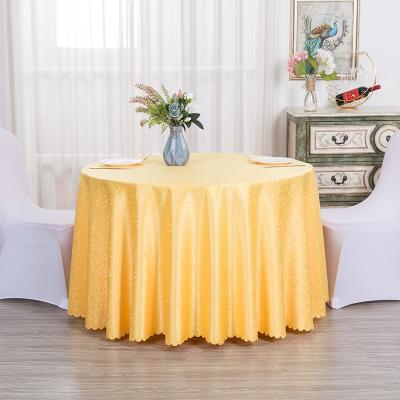 China Polyester Office Customized Solid Simple Round Custom Logo Tablecloth Wedding for sale