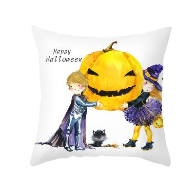 China Wholesale Fancy Anti-Pull Desktop Office Halloween Pumpkin Cartoon Printing Pillow Cases Cover for sale