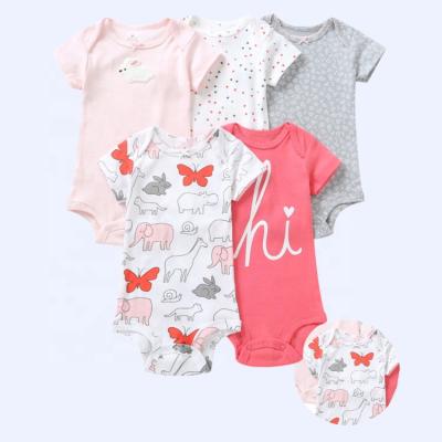 China Cotton RTS Pink Knit Baby Rompers Casual Clothing Baby Girl for sale