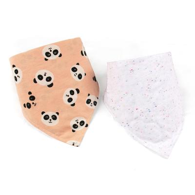 China 1 day viable to ship stock high quality super cute cute panda bandana bibs animal baby bibs for sale