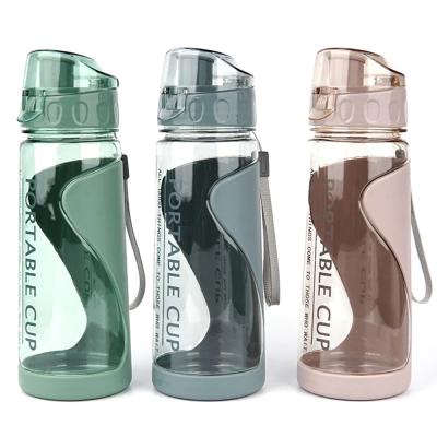 China Custom Viable School Supplies Logo For Children Portable Drinkware Transparent Recycling Plastic Cups Sport Water Bottles for sale