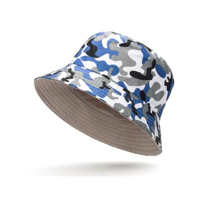 China Eco-Friendly Dye Custom Sublimated Cotton Cypress Hill Brim Camouflage Reversible Folding Short Bucket Hat for sale