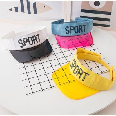 China Custom Promotional Wide Bill Sun Visor Plastic Golf Visor Cap Bulk for sale