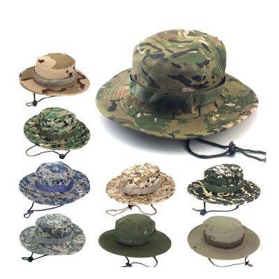 China US Army Striped Hats Camouflage Men Outdoor Sports Sun Bucket Hat Camouflage Tactical Hat Military Boonie Hat Fishing Hiking Hunting Hats for sale