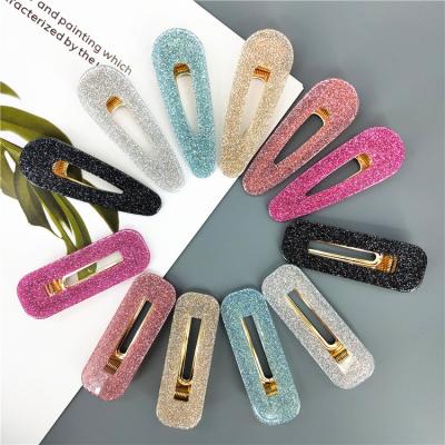 China Hair Accessories Fashion Women To Sparkle Snap Hair Clip, Shinny Barrette For Girls for sale