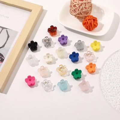 China Colorful Flower Mini Hair Claw Sweet Kids Girls Hair Decoration For Thin Hair for sale