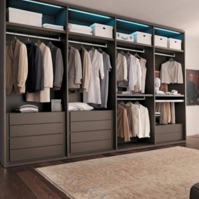 China Durable Wooden Vein Color Wardrobe Clothes Closet Cabinet for sale