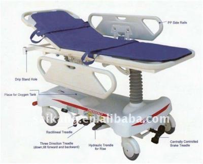 China Modern Hospital Transport Emergency Transfer Stretcher Trolley Trolley Bed Medical Patient Price for sale