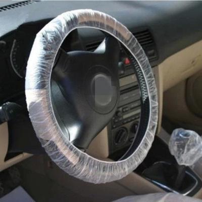 China Eco-friendly Wash And Clean Disposable Plastic Car Repair Auto Shrink Steering Wheel Cover for sale