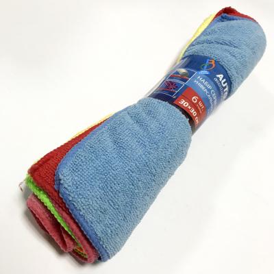 China Wholesale 80% Polyester 20% Polyamide Car Wash Microfiber Cloth Set Microfiber Towel Dish Cloth Microfiber (6pcs 30*30cm 220gsm) In Rolls Car Auto Detailing for sale