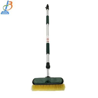 China Water Flow for Cleaning Car 10 Inch Long Auto Extendable Motorhome Car Wash Dust Brush Body Wash Cleaning Brush Water Flow Through Brush for sale