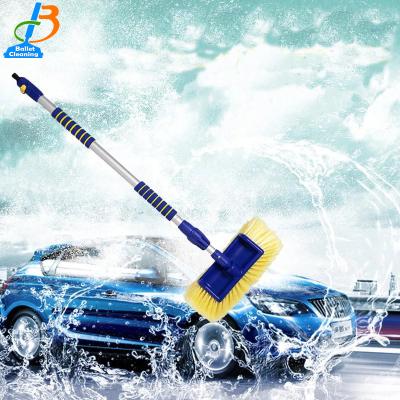 China Autotool Five Sides Switch Control Handle Telescopic Water Flow Through Portable Car Brush Wheel Brush Car Wash Kit for sale