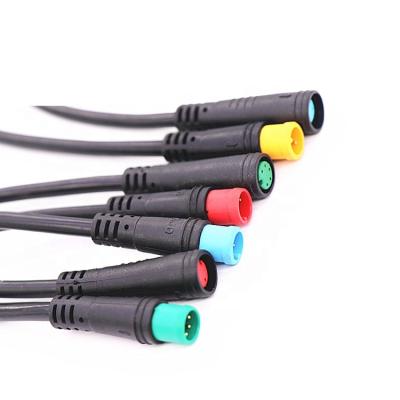 China Electric Bike Customized Extension Cable M6 M7 M8 2 3 4 5 6 Pin Plug Circular Connector Male IP68 Female Waterproof Led Light Connector for sale