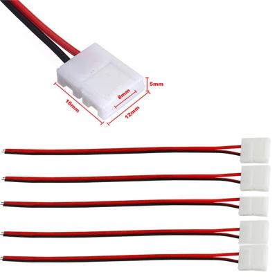 China 3 4 5 6 2 Pin 3528 / 5050 Ultra Flexible Solderless Monochrome Wire And Cable Quick Connector For 3528 5050 LED Strip for sale