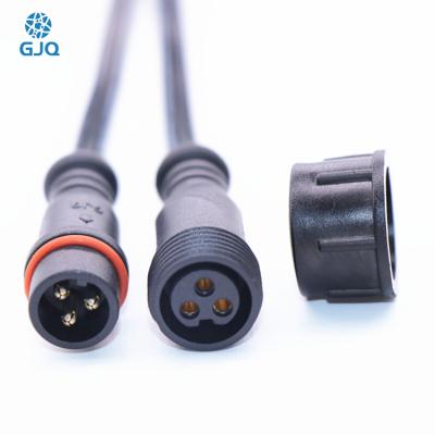 China IP67 Power Male Female Connector 3 Core Terminals 10cm 12cm Ray Pigtails Waterproof With You Connectors For Led Pixel for sale