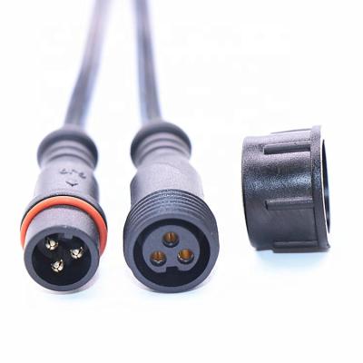 China M12 3pin 2PIN 4pin 16AWG 18AWG LED Waterproof Jack Connector Automotive Mass Production for sale