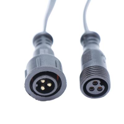 China Power Christmas Tree Pixel Light IP67 Male Female Core 3 Pins Waterproof 10cm 12cm Braids Extension Ray With You Connectors for sale