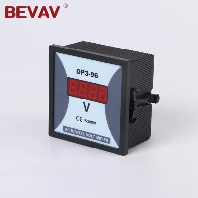 China Gauge BEVAV Single Phase Digital Voltage Meter With LED Display for sale