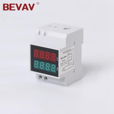 China Din-rail D52-2042 Type Digital LED Display Ammeter Voltmeter Current Meter D52-2042 Single Phase for sale