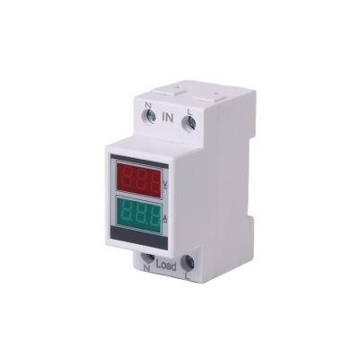 China LED Display, Single Phase Digital Ammeter Voltmeter, Rail Type D37-2042 for sale