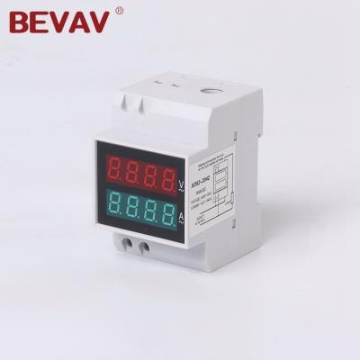 China A+quality Dual Display Rail D52-2042 AC Digital Voltmeter Ammeter 80-300V 0.1-99.9A D52-2042 for sale