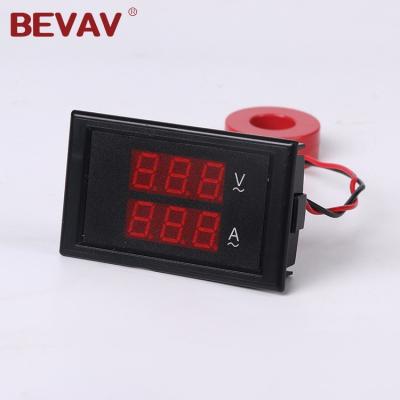 China DL85 Dual LED Digital Voltage Amps AC100-300V Meter Digital AC Voltmeter Ammeter 0-100A AC Panel Voltmeter DL85-2042 for sale