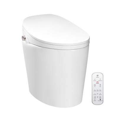 China Double-flow Toilet Commode Siphon Button Control One-piece Ceramic White Toilet Flush Smart Toilet for sale