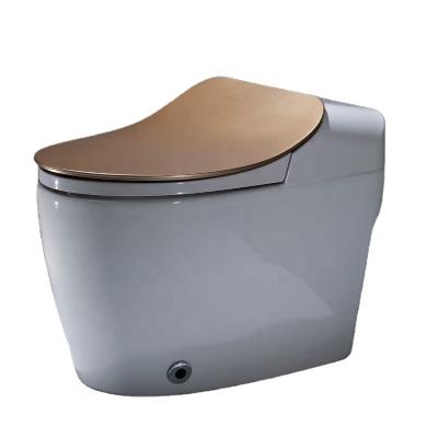 China ABS European Ceramic Plastic Plastic Smart Toilet Gold Double-flow Style Bidet Smart One-piece Toilet for sale