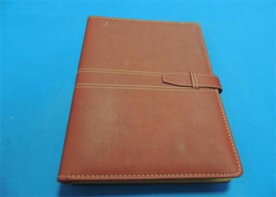 China Brown Leather Perfect Bound Book Printing pantone colors , hardcover book printing for sale