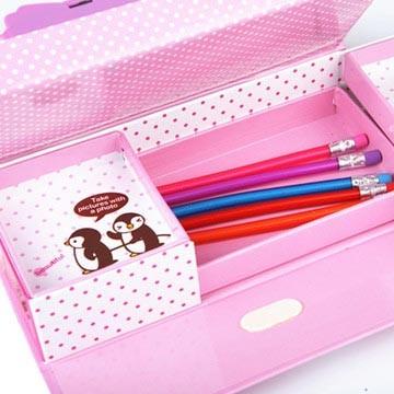 China Cool Pink Pencil Cases For Teenage Girls , Opening With Password for sale