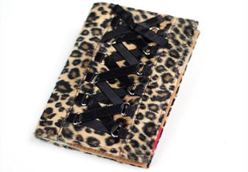 China Fashion Leopard Plush Notebooks , Eco Recycled Paper for sale