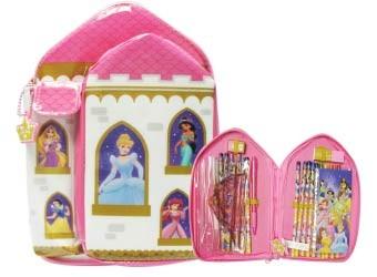 China Disney Princess Pink PVC Stationery Bag In Castle Type for sale