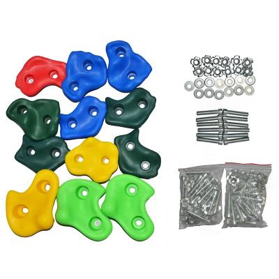 China Eco - Friendly Outdoor Kids Adventure Rock Climbing Stones Climbing Wall Holds For Kids Playground for sale