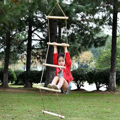 China Modern 5 Stick Wooden Hanging Climbing Rope Ladder For Kids for sale