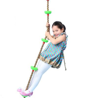 China Eco-Friendly Rope Swing Disc Climbing Rope Tree Swing With Knots Indoor Outdoor Backyard for sale