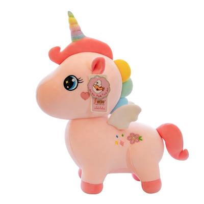 China Unicorn Plush Stuffed Animal Doll PP Cotton Macaron Color Kids Christmas Holiday Holiday Plush Toys for sale